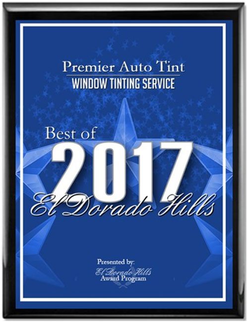 2017 Best of El Dorado Hills Award for Window Tinting Services Awarded to Premier Auto Tint.